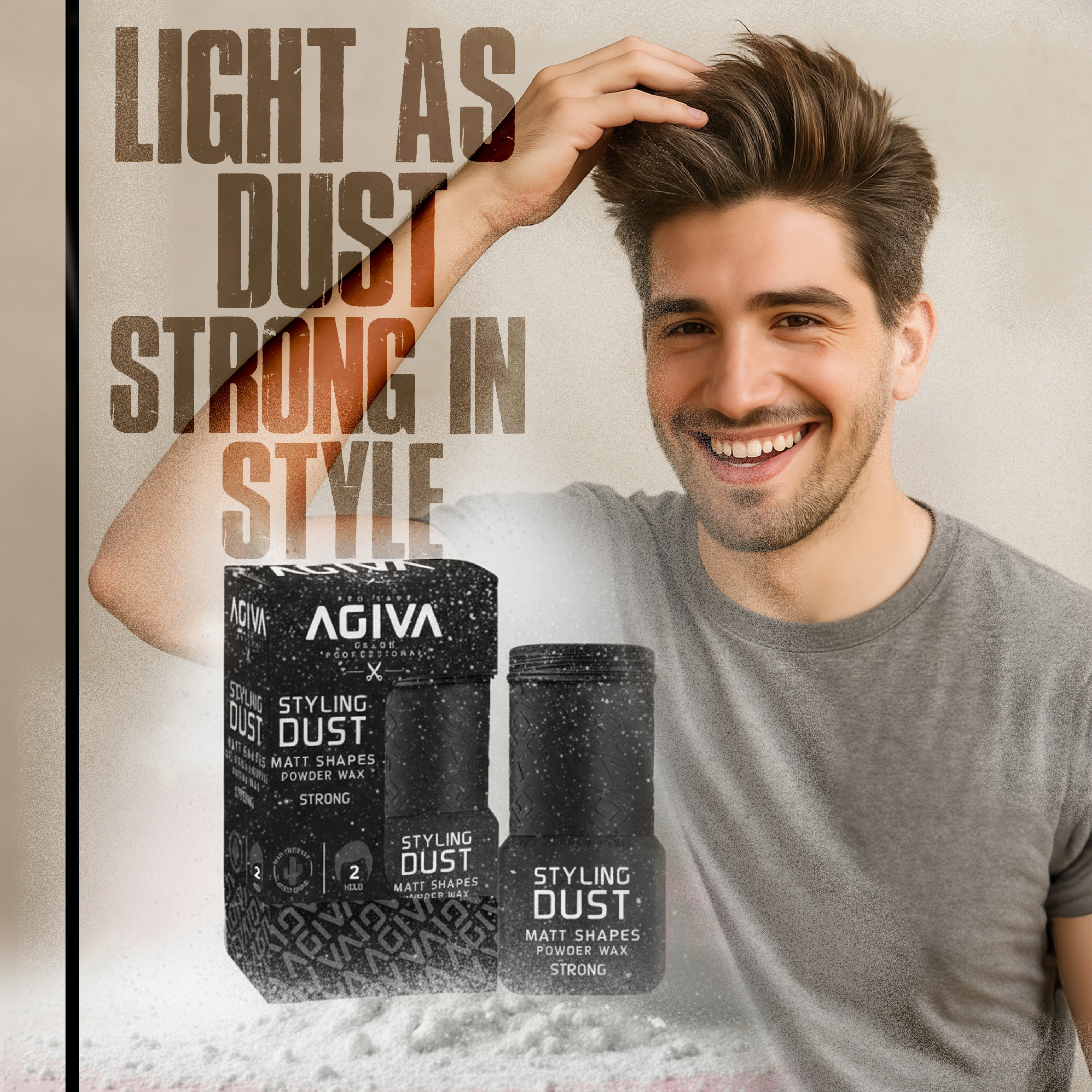 AGIVA HAIR POWDER NO 02 ستایلێکی بەهێز