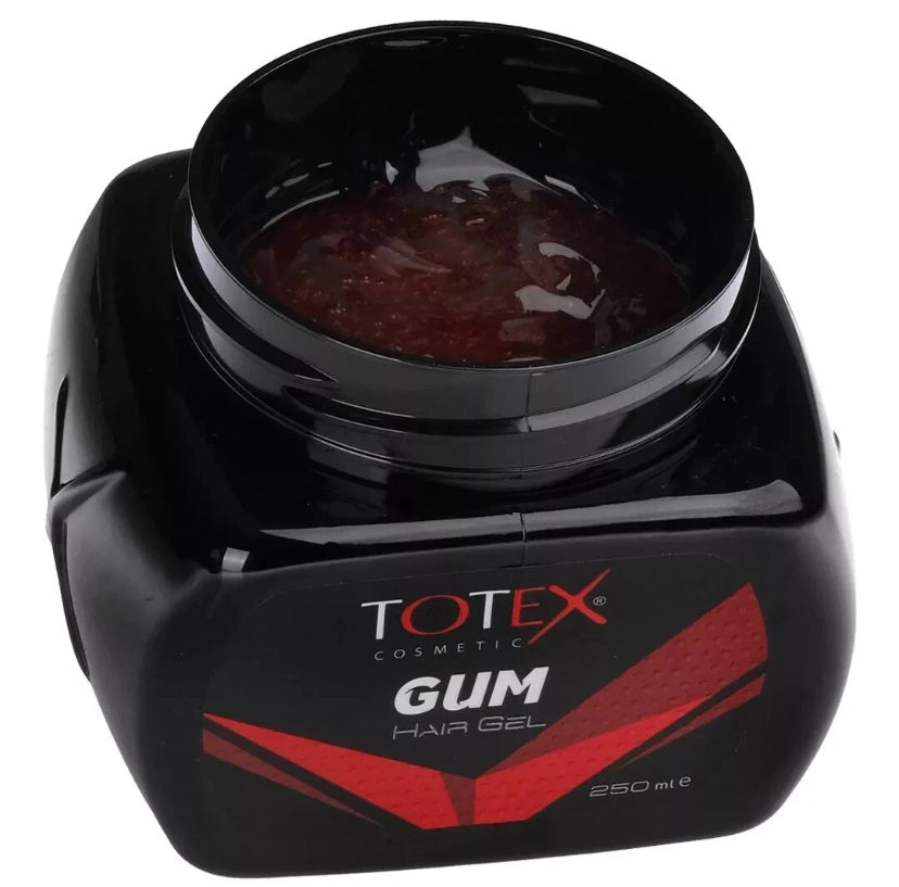 Totex Cosmetics Hair Styling Gum Gel Strong Hold Red - 250ml
