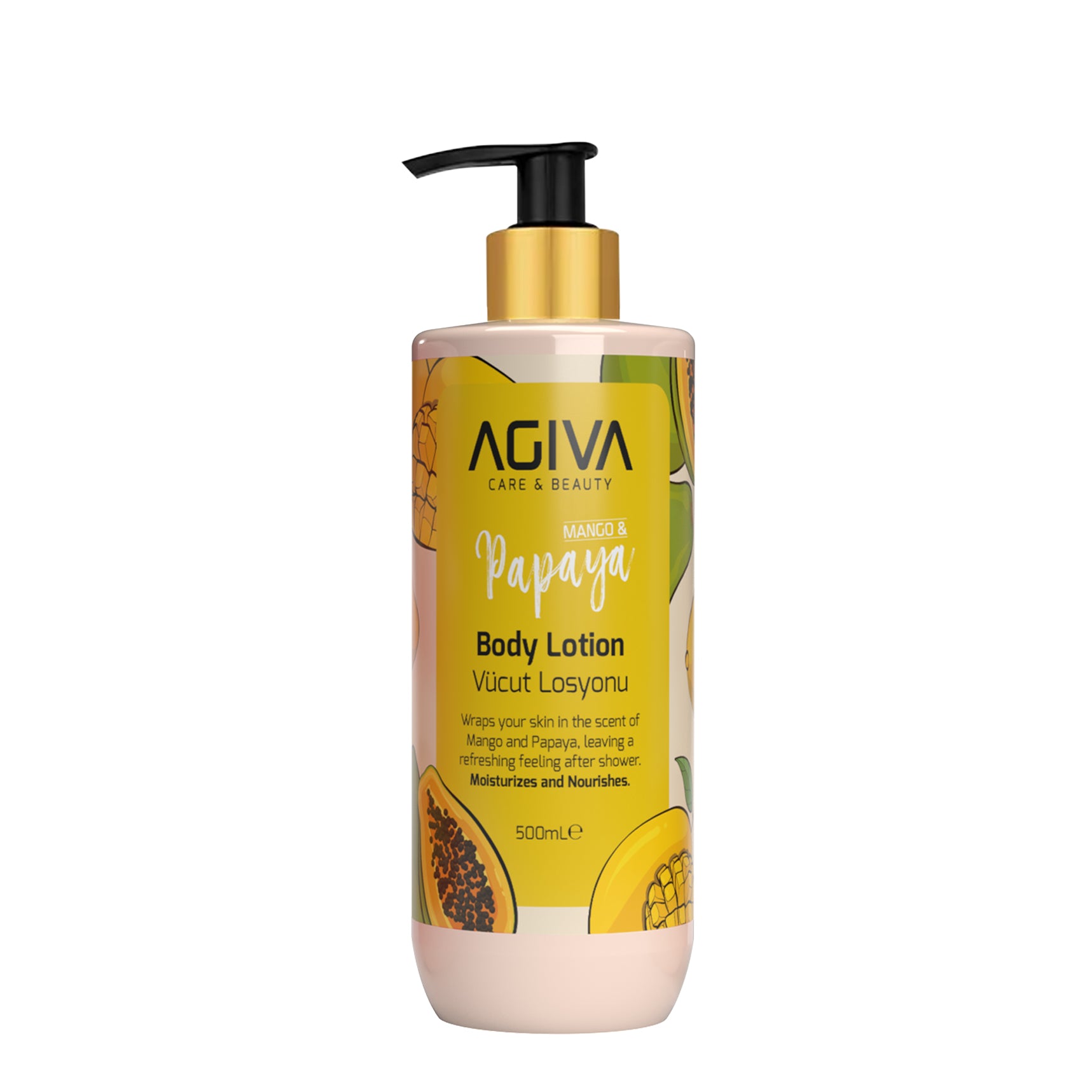 AGIVA Care & Beauty Body Lotion Pump Mango & Papaya - 500ml