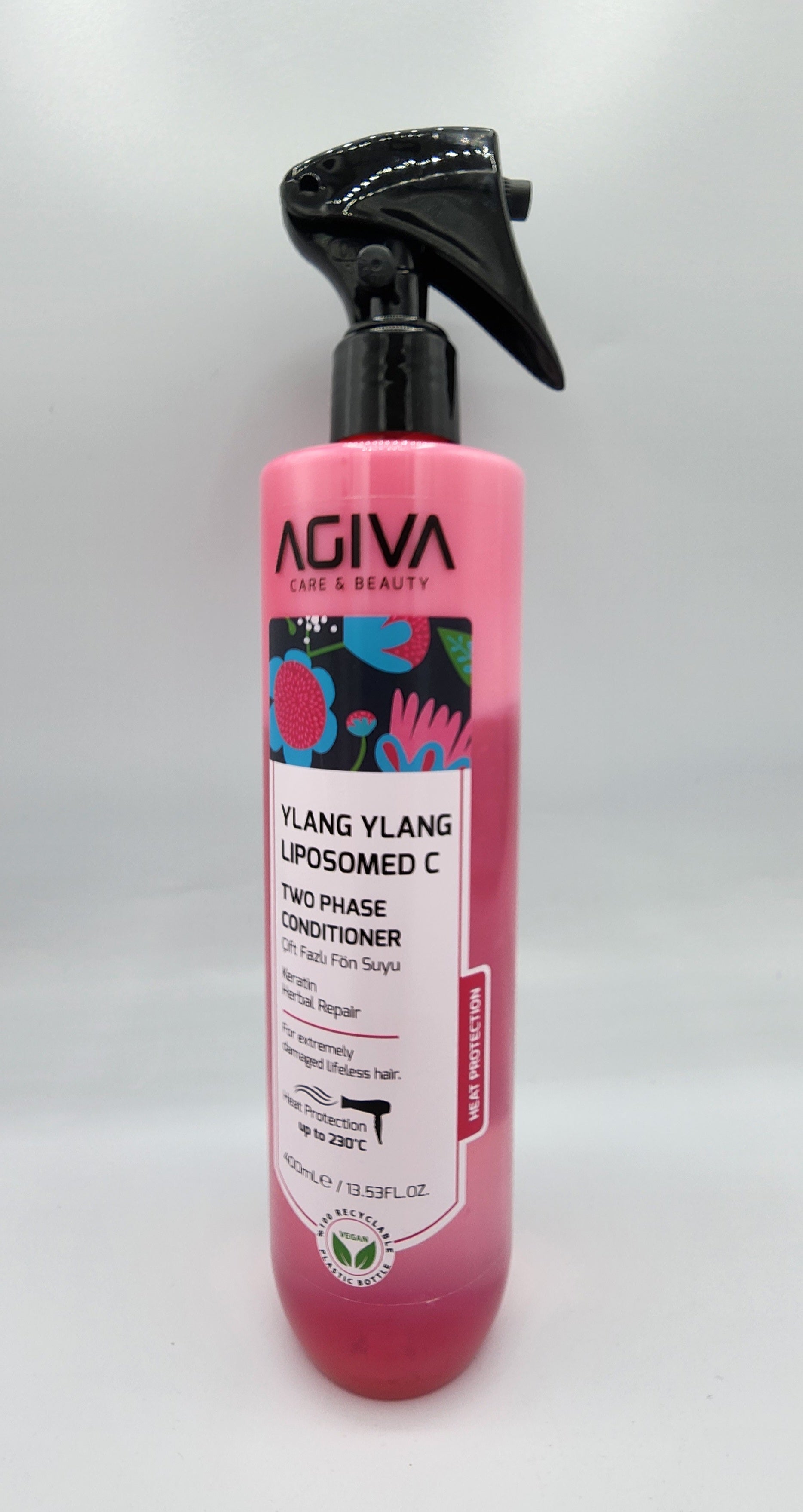 AGIVA Two Phase Conditioner - 400ml | Extremely Damaged Lifeless Hair | Ylang Ylang Liposomed C