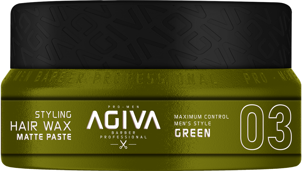AGIVA Hair Styling Wax Green Matte Paste No.3 - 90ml | Travel Size