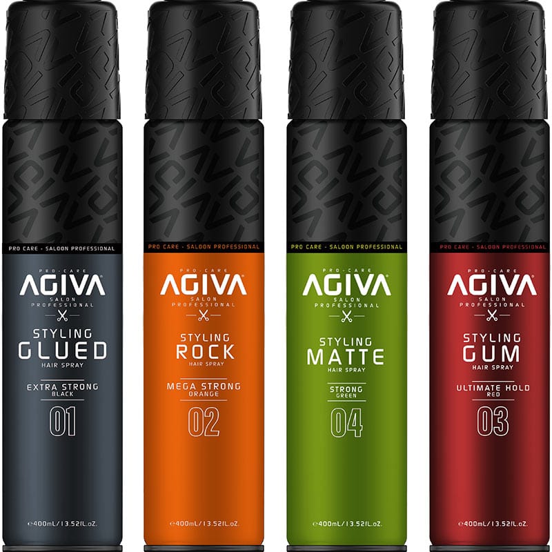 AGIVA Hair Styling Spray Extra Strong Black Glued - 400ml