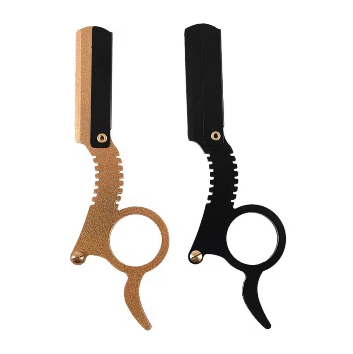 RL Single Finger Straight Edge Cut Throat Razor - Black