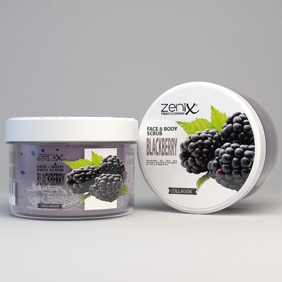 Zenix Face Scrub Collagen Blackberry - 275ml