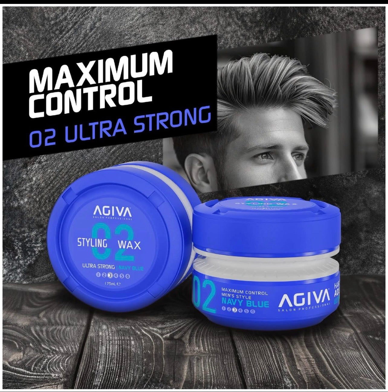 AGIVA Hair Styling Wax Aqua Ultra Strong Navy Blue 02 - 175ml