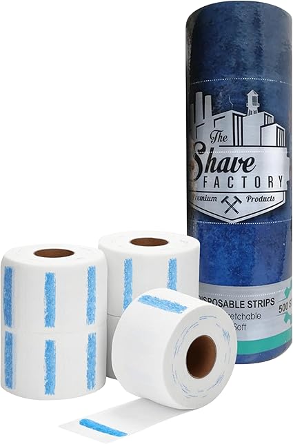 The Shave Factory Disposable Elastic Hygienic Barber Neck Strip/Tape - 500pc