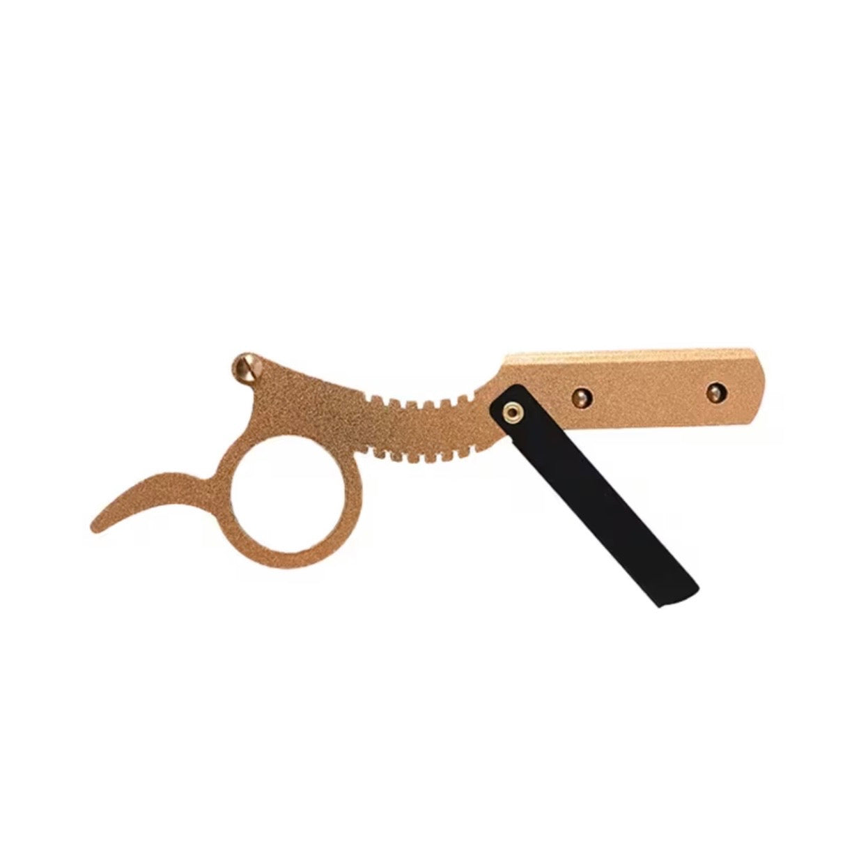 RL Single Finger Straight Edge Cut Throat Razor - Gold