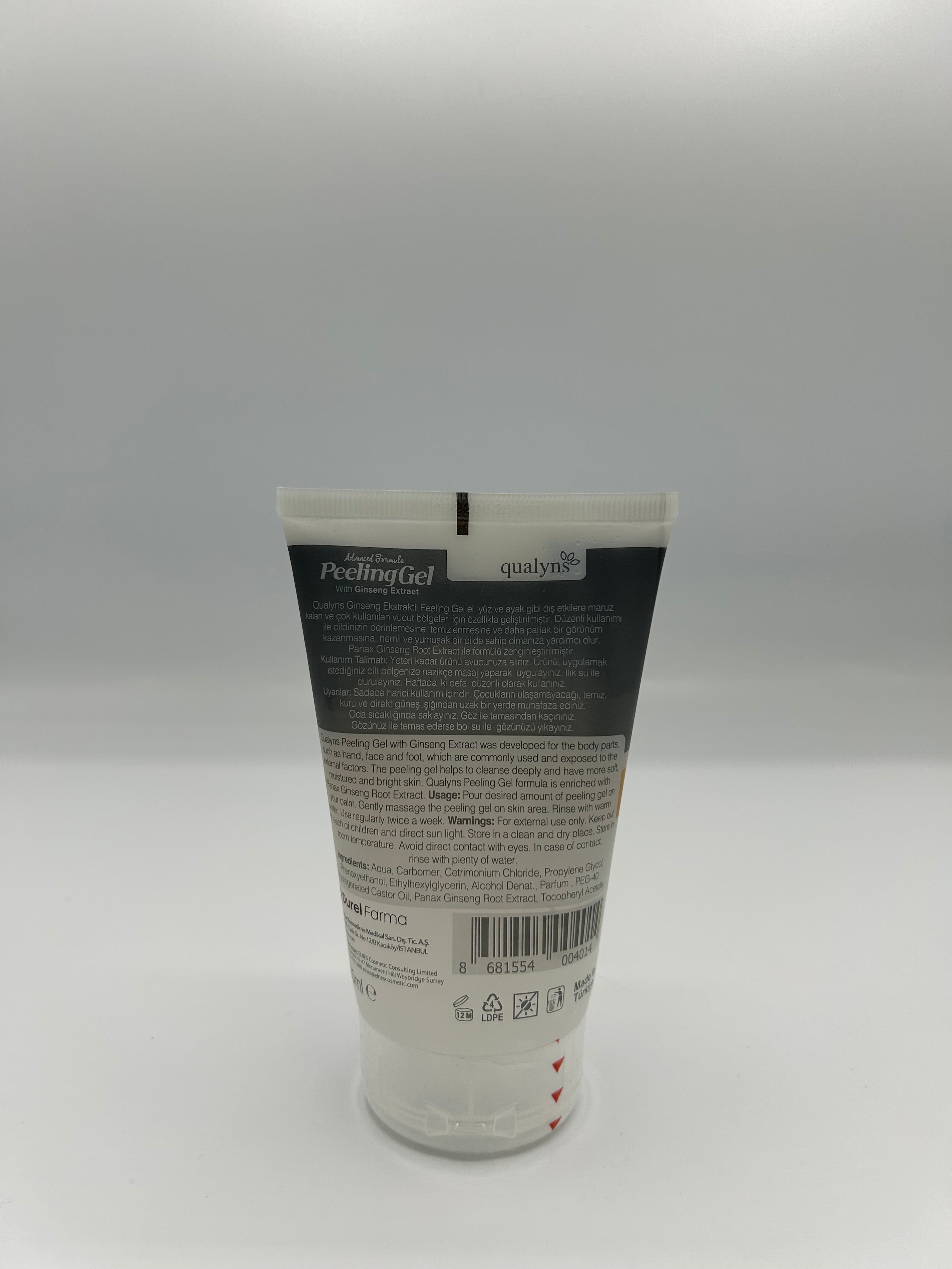 Qualyns Face Peeling Gel With Ginseng Extract Advanced Formula For Skin -
125ml