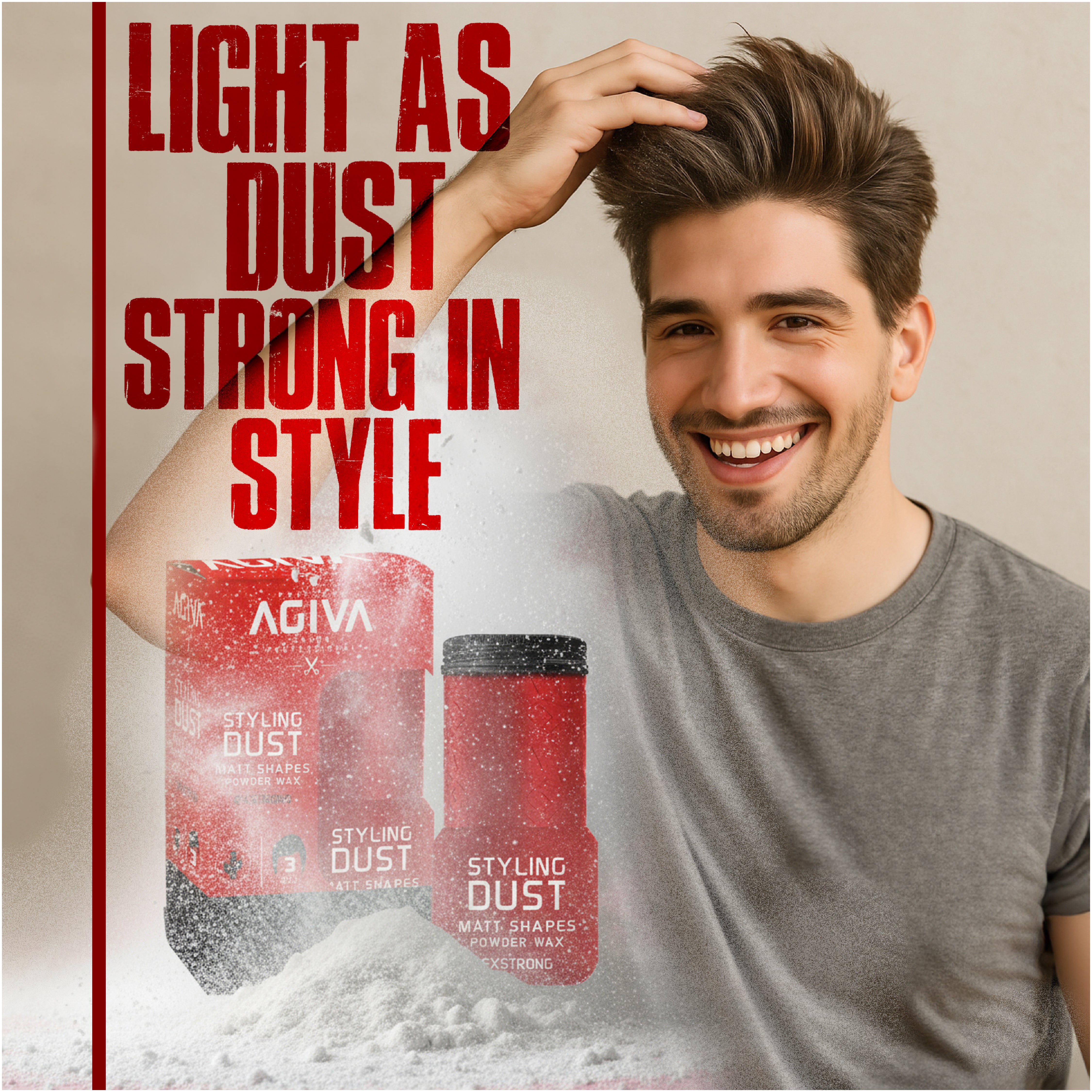 AGIVA HAIR POWDER NO 03 ستایلێکی بەهێزی زیادە