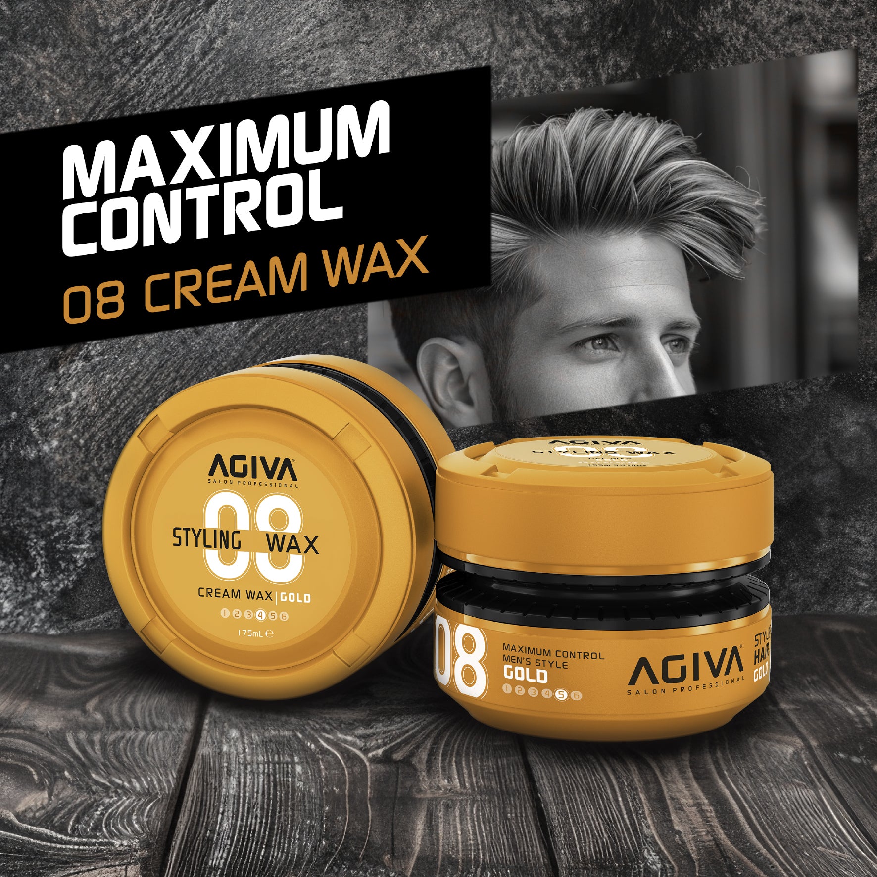 AGIVA Hair Styling Wax Cream Gold 08 - 175ml