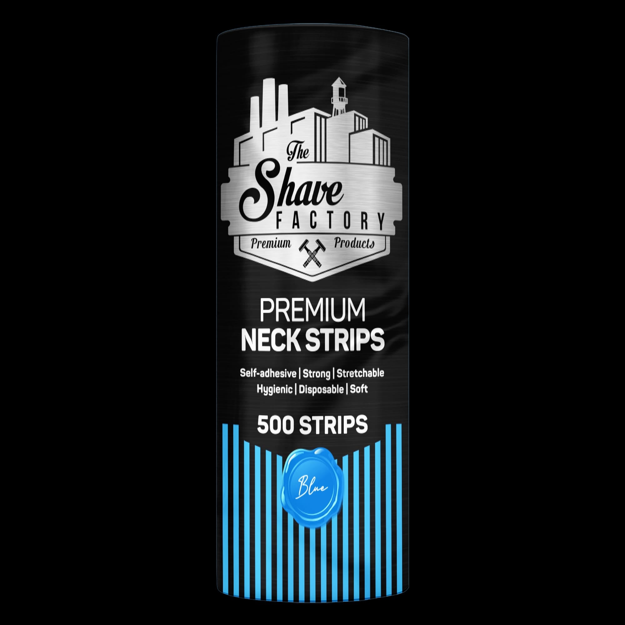 The Shave Factory Disposable Premium Blue Barber Neck Strip/Tape - 500рс
