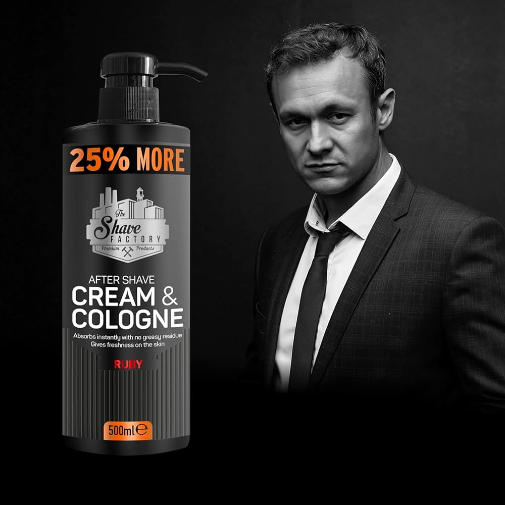 The Shave Factory Aftershave Cream & Cologne Ruby - 500ML
