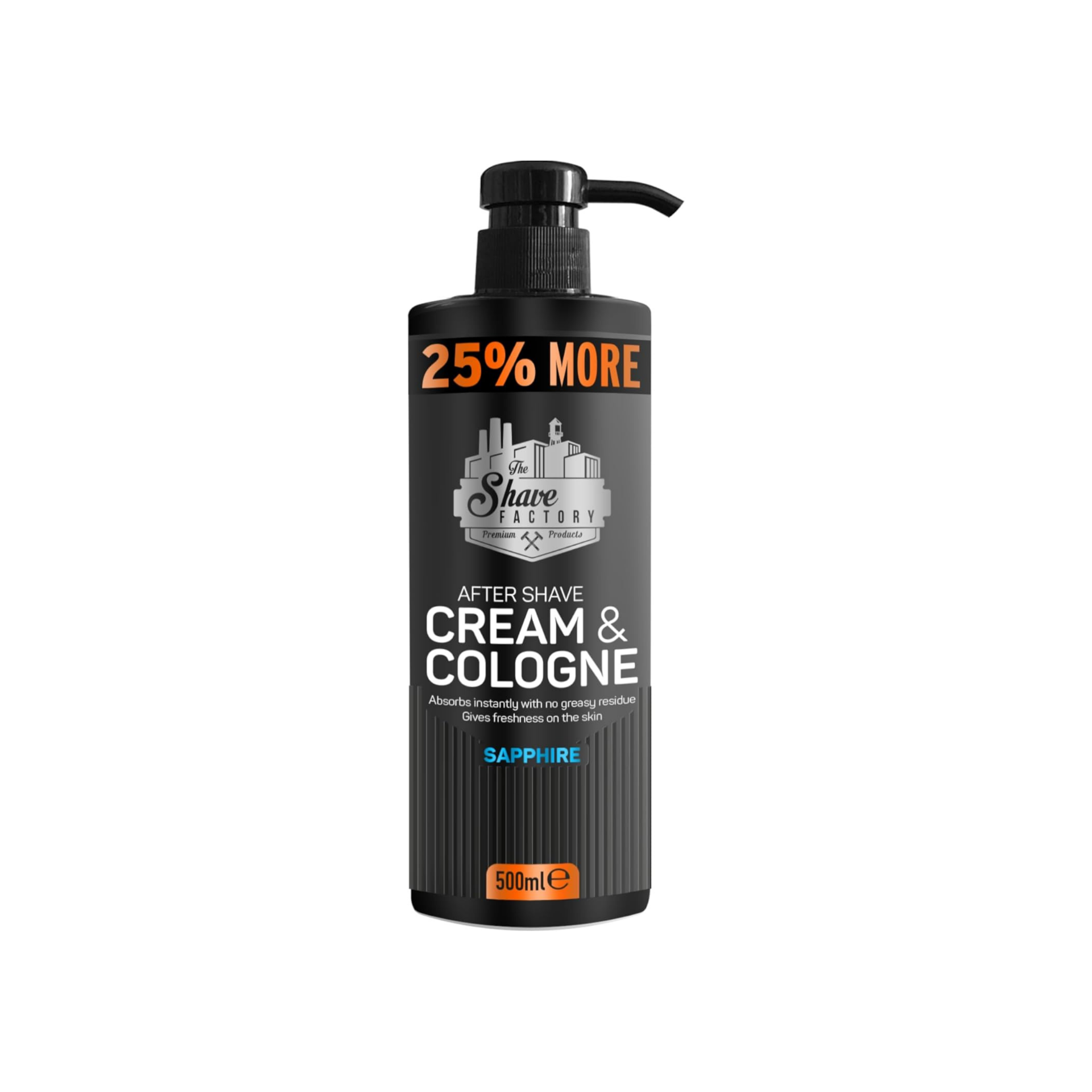 The Shave Factory Aftershave Cream & Cologne Sapphire - 500ML