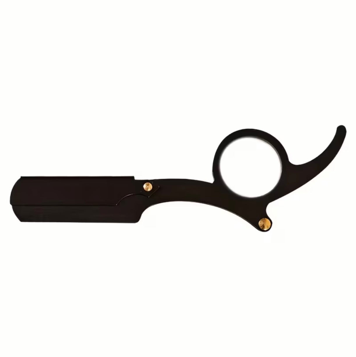 RL Single Finger Straight Edge Cut Throat Razor - Black