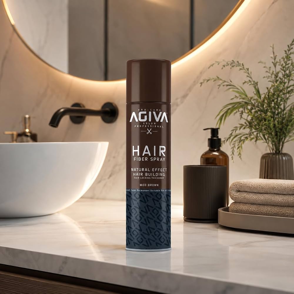 AGIVA Hair Fiber Spray Medium Brown Semi-Permanent - 150ml