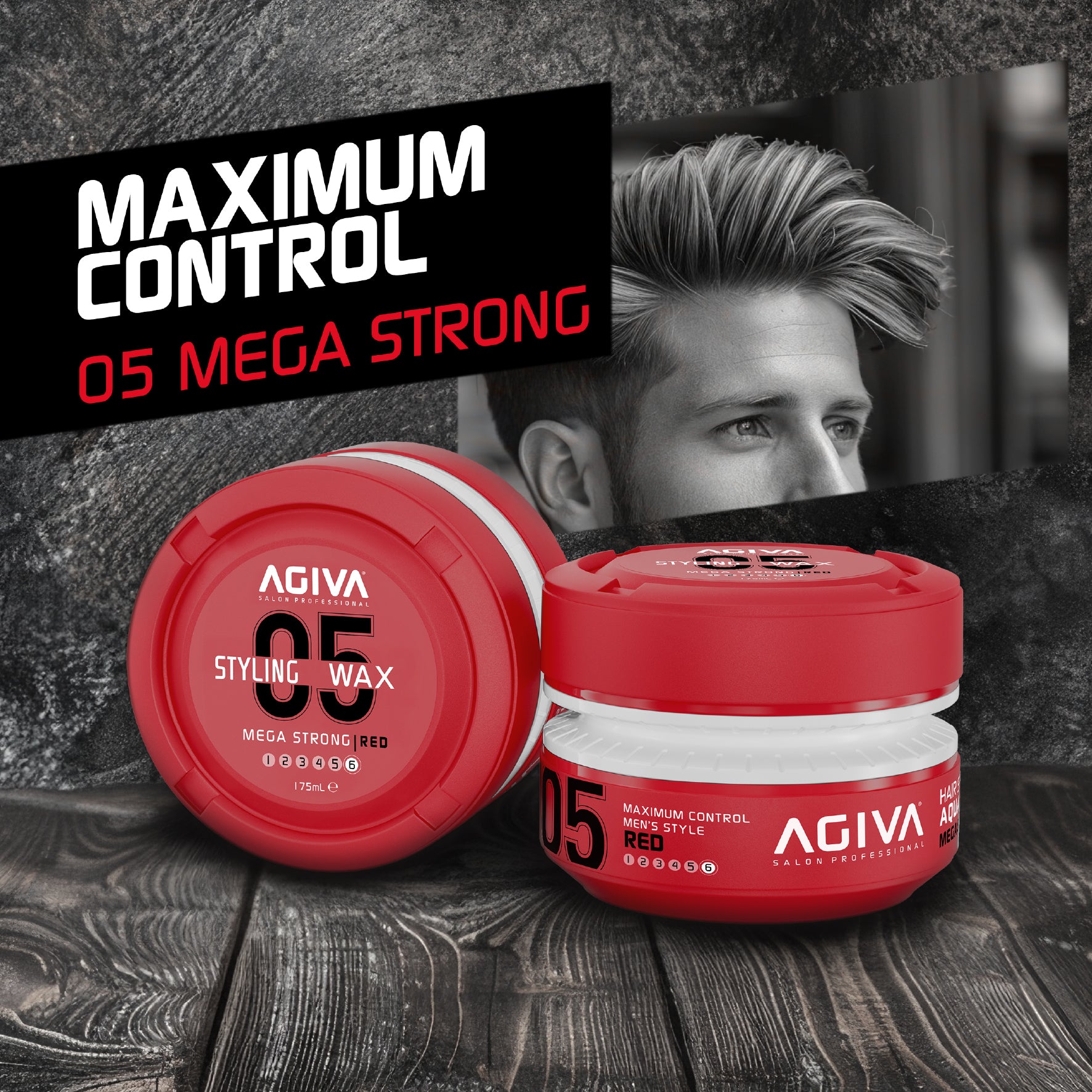 AGIVA Hair Styling Wax Aqua Mega Strong Red 05 - 175ml