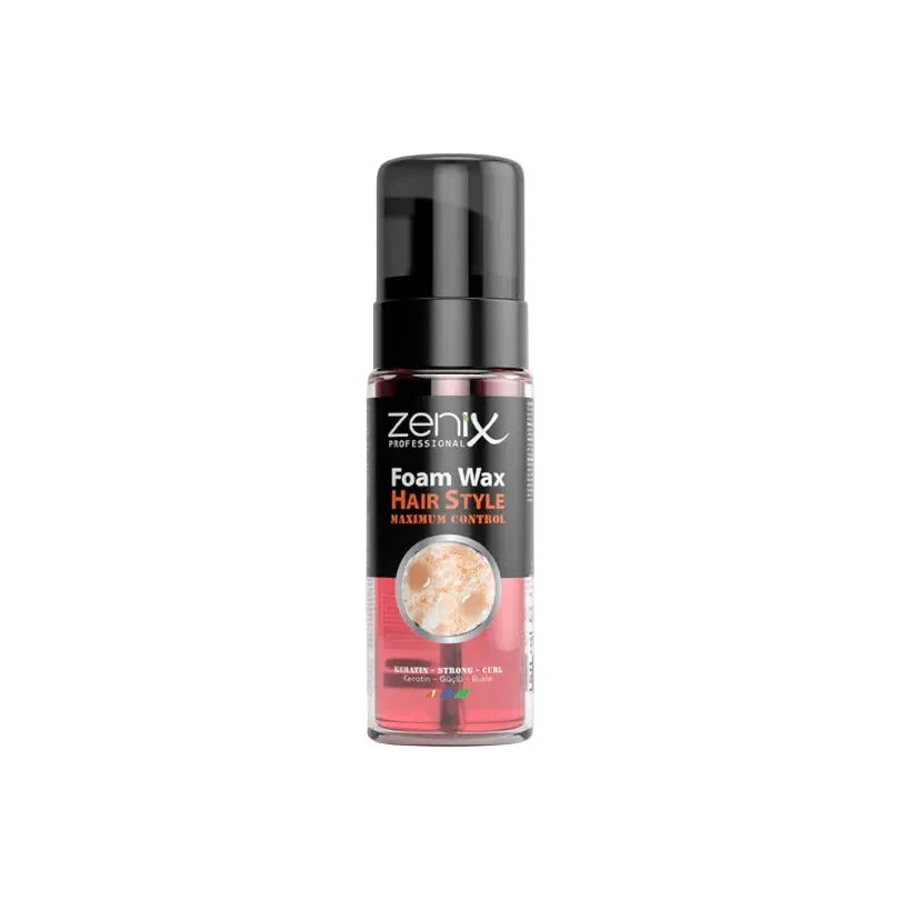Zenix Hair Styling Foam Wax Mousse Keratin Red - 150ml