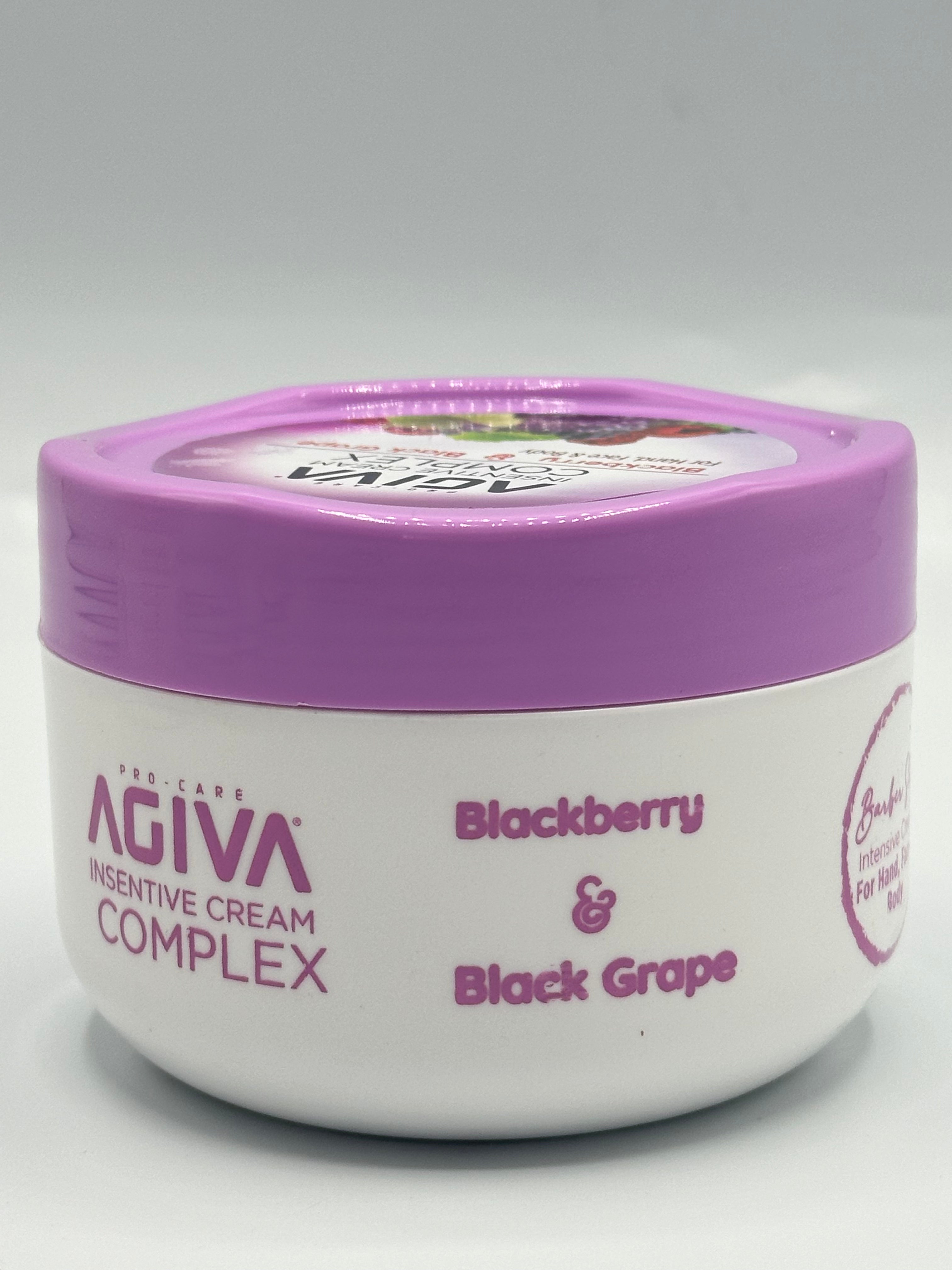 AGIVA Intensive Cream Blackberry & Black Grape - 300ml | For Hand, Face & Body