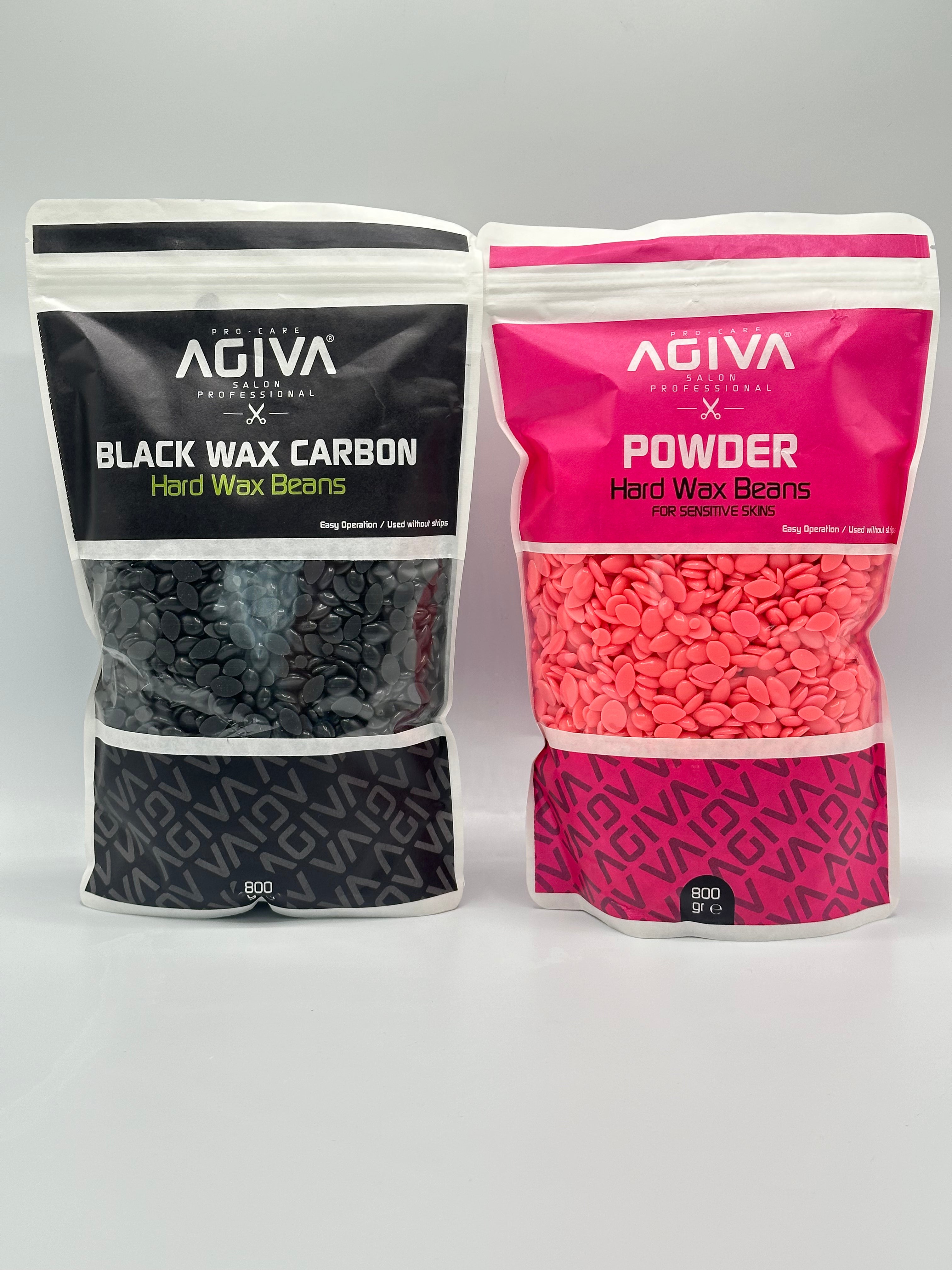 AGIVA Powder Hard Hot Wax Beans/Beads - 800g | For Sensitive Skin