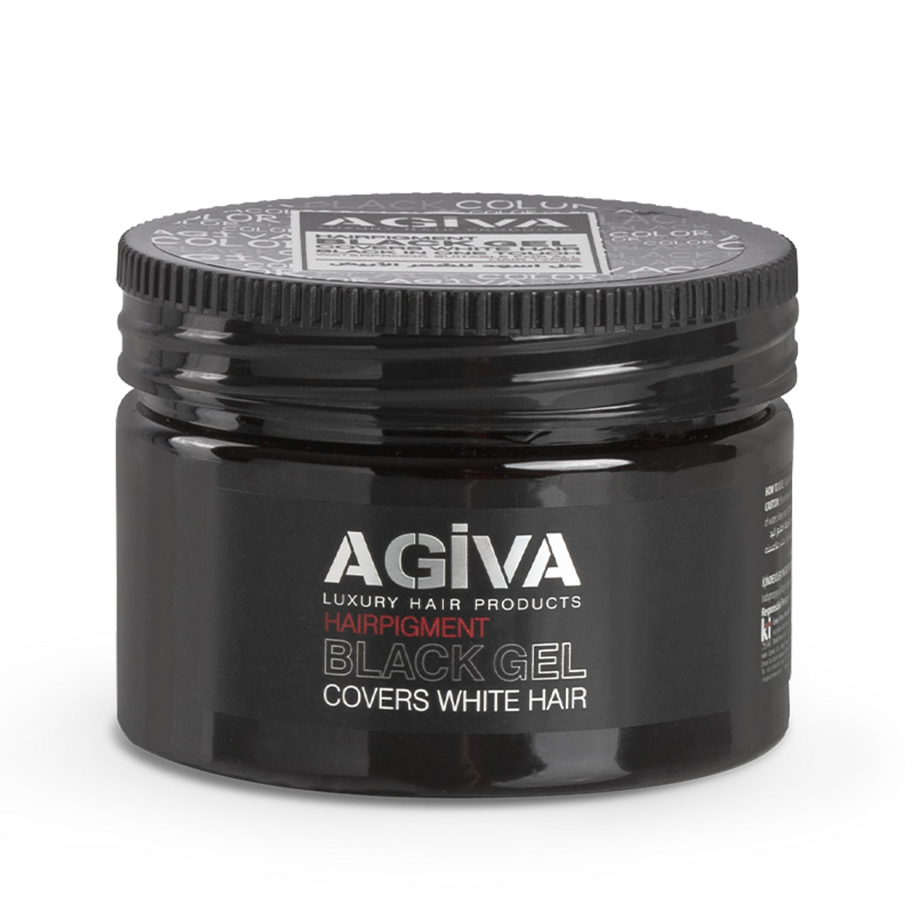 Agiva Hair Pigment Black Gel - 250ml | Covers White Hair